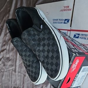 VANS Classic Slip-On Black/Black Checkerboard